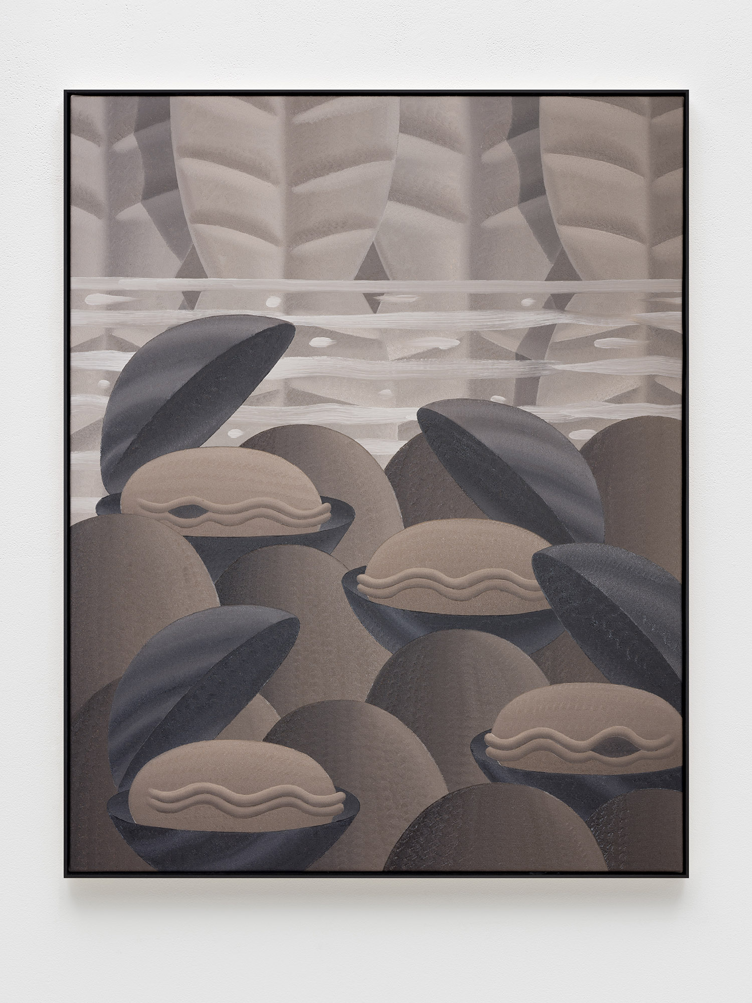 Laurens Legiers, resting mussels, 2021, oil on canvas, 120 x 95 cm