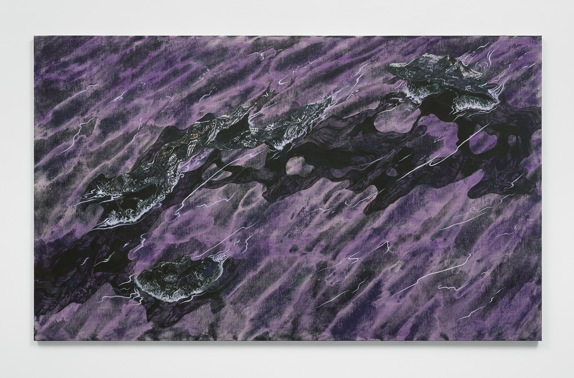 Michael Ho, Flood the Spirits, Shake the Bones, 2023, Oil and acrylic on canvas, 135 x 225 cm, 53 1/8 x 88 5/8 in.