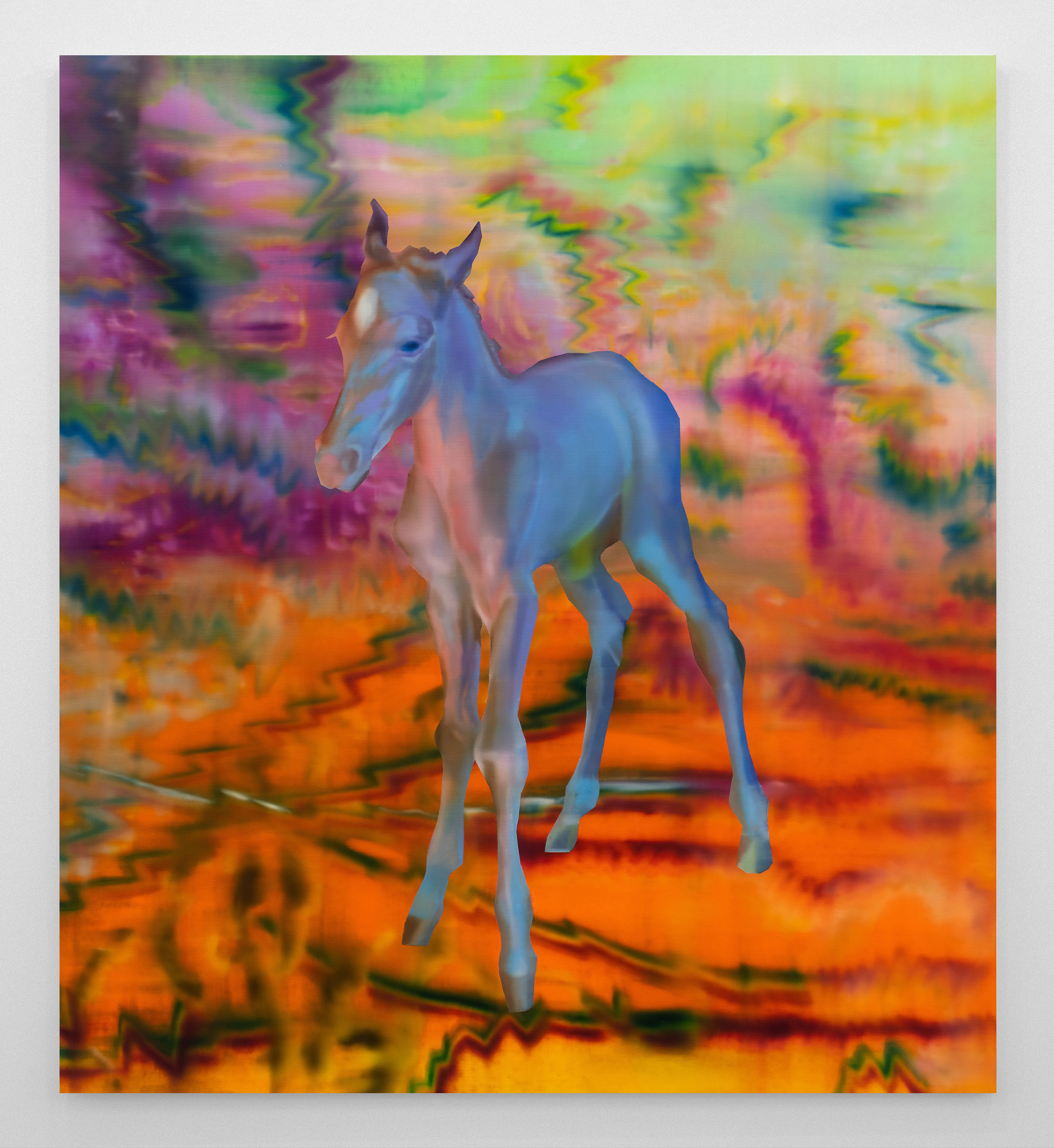 Rute Merk, Cremello, 2020, oil on canvas, 205 x 185 cm, 80 3/4 x 72 7/8 in.
