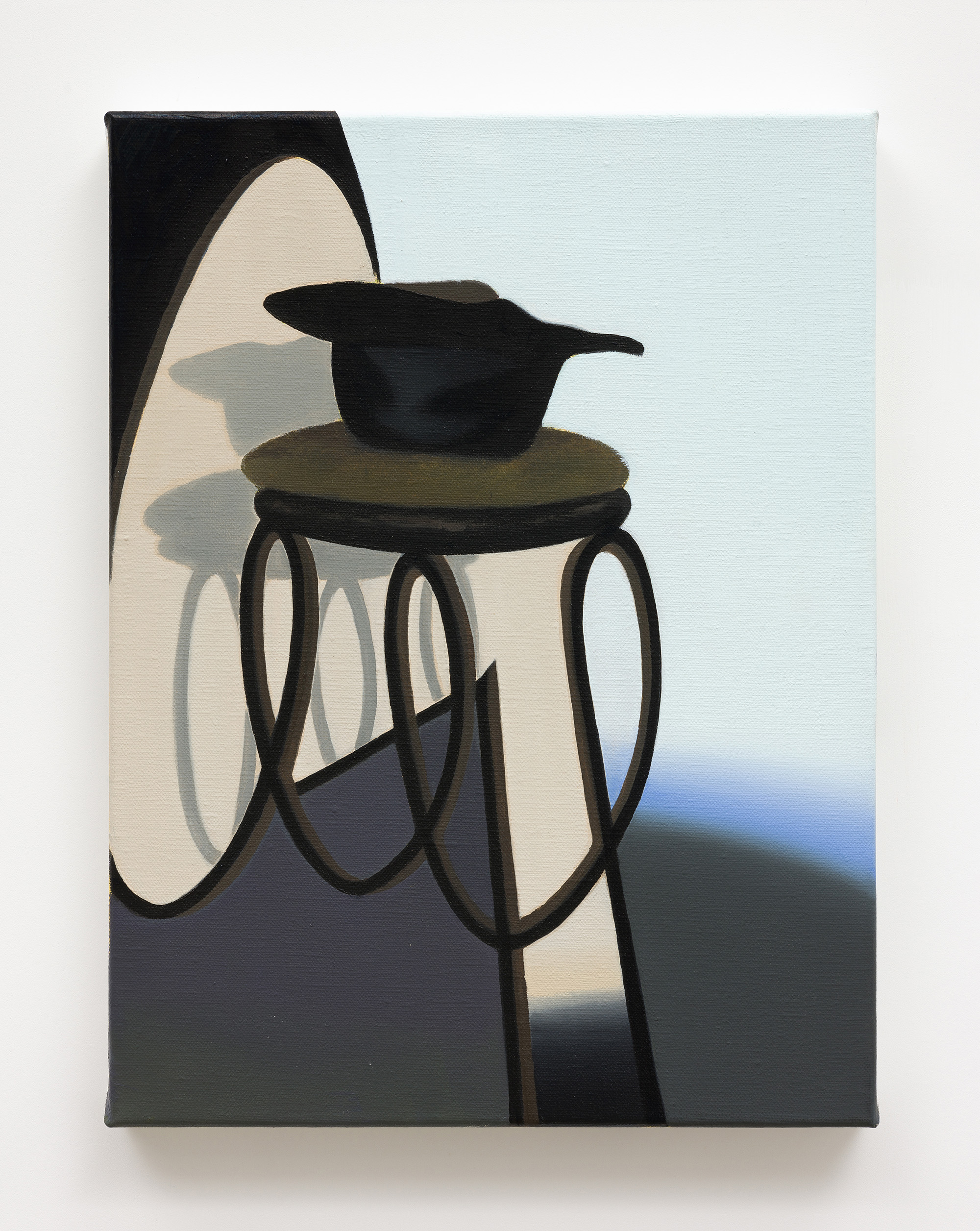 Shi Jiayun, The Hat, 2022, Oil on linen, 40 x 30 cm, 15 3/4 x 11 3/4 in.