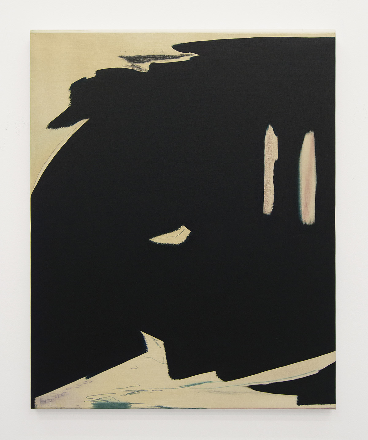 Shi Jiayun, Black #3, 2018, oil on canvas, 76.2 x 60.9 cm, 30 x 24 in.